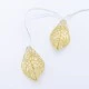 Διακοσμητικά λαμπάκια METAL LEAVES με 10 LED σε θερμό χρώμα φωτός από χρυσό μέταλλο IP20 135cm