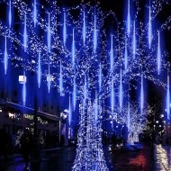 180 LED SNOWDROPS FLASH 18Lx10 με μήκος 30cm & χρονοδιακόπτη 6/18  IP44 με διάφανο καλώδιο 