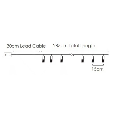 20 LED λαμπάκια μπαταρίας CLIPS με ψυχρό χρώμα φωτός IP20 & μήκος 285cm & χρονοδιακόπτη