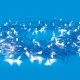 20 LED λαμπάκια σε σειρά με μπλε χρώμα φωτός με μήκος 190cm & διάφανο καλώδιο IP20