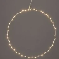 Διακοσμητικός κρίκος με 65 mini led λαμπάκια με θερμό χρώμα φωτός με ασημί καλώδιο χαλκού 3m διάφανο καλώδιο