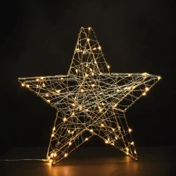 Φωτιζόμενο αστέρι 3D με 80 ΜINI LED λαμπάκια σε θερμό χρώμα φωτός καλώδιο χαλκού & διάσταση 39x11x37.5cm Φωτιζόμενο αστέρι 3D με 80 ΜINI LED λαμπάκια σε θερμό χρώμα φωτός καλώδιο χαλκού & διάσταση 39x11x37.5cm