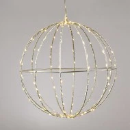 Διακοσμητική κρεμαστή μπάλα 3D με 96 ΜΙΝΙ LED λαμπάκια σε θερμό χρώμα φωτός & ασημί καλώδιο χαλκού IP44 Διακοσμητική κρεμαστή μπάλα 3D με 96 ΜΙΝΙ LED λαμπάκια σε θερμό χρώμα φωτός & ασημί καλώδιο χαλκού IP44