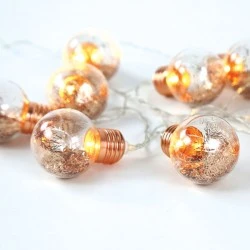 Διακοσμητικά λαμπάκια μπαταρίας με 10 LED θερμό χρώμα φωτός IP20 με μήκος 135cm & διακόπτη On/Off