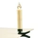 10 LED λευκά MINI CLIPS CANDLES με θερμό χρώμα φωτός με  τηλεχειριστήριο IP20 σταθερή & ντιμαριζόμενη λειτουργία
