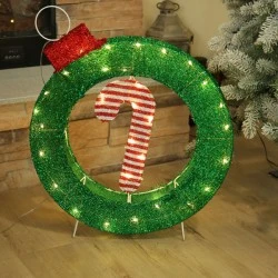 Φωτιζόμενη διακοσμητική μπάλα με 30 LED θερμό λευκό χρώμα φωτός  IP44 & διάσταση 49x63x80cm