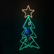 Διακοσμητικό 3D CHRISTMAS TREE με 1000 LED διπλής όψης φωτοσωλήνα 9,5m πολύχρωμο IP65 75x75x130cm