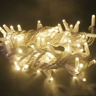 100 LED λαμπάκια 6,8W σε σειρά με ψυχρό χρώμα φωτός & λευκό καλώδιο με επέκτασης έως 20 σετ IP65 100 LED λαμπάκια 6,8W σε σειρά με ψυχρό χρώμα φωτός & λευκό καλώδιο με επέκτασης έως 20 σετ IP65