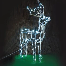 Διακοσμητικός τάρανδος 3,4W με 100 LED με ψυχρό χρώμα φωτός IP44  66x31x80cm 