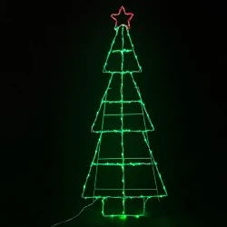 Διακοσμητικό Χριστουγεννιάτικο δέντρο 100 LED με πράσινο & κόκκινο χρώμα φωτός IP44 60x150cm Διακοσμητικό Χριστουγεννιάτικο δέντρο 100 LED με πράσινο & κόκκινο χρώμα φωτός IP44 60x150cm