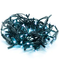 100 LED λαμπάκια σε σειρά  ανά 5cm σε μπλέ χρώμα με δυνατότητα επέκτασης έως 6 σετ IP44 & μήκος 5m 
