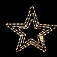 Επίστυλο σχέδιο 3 STARS με 108 LED 4.5m φωτοσωλήνα σε θερμό λευκό χρώμα φωτός λειτουργία FLASH IP44 56cm