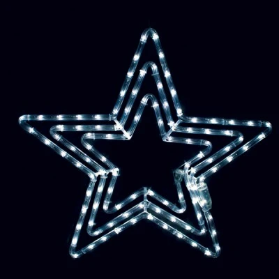 Επίστυλο σχέδιο 3 STARS με 108 LED & 4.5m φωτοσωλήνα σε ψυχρό χρώμα φωτός με λειτουργία FLASH IP44 56cm Επίστυλο σχέδιο 3 STARS με 108 LED & 4.5m φωτοσωλήνα σε ψυχρό χρώμα φωτός με λειτουργία FLASH IP44 56cm