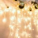 144 LED λαμπάκια βροχή με θερμό χρώμα φωτός με λειτουργία FLASH IP44 300x60cm & διάφανο καλώδιο 144 LED λαμπάκια βροχή με θερμό χρώμα φωτός με λειτουργία FLASH IP44 300x60cm & διάφανο καλώδιο