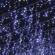 144 LED λαμπάκια βροχή 24 σειρές με ψυχρό χρώμα φωτός  επέκταση έως 4 σετ & 8 προγράμματα IP44 300x6