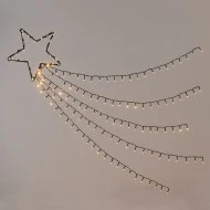 Αστέρι φωτιζόμενο με 150 LED λαμπάκια σε θερμό χρώμα φωτός με 8 λειτουργίες  IP44  με 5m καλώδιο τροφοδοσίας