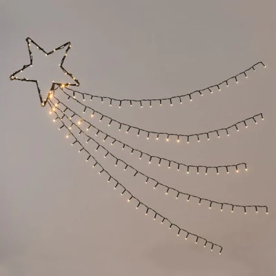 Αστέρι φωτιζόμενο με 150 LED λαμπάκια σε θερμό χρώμα φωτός με 8 λειτουργίες  IP44  με 5m καλώδιο τροφοδοσίας