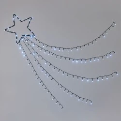 Αστέρι φωτιζόμενο με 150 LED λαμπάκια σε ψυχρό χρώμα φωτός με 8 λειτουργίες IP44 με 5m καλώδιο τροφοδοσίας