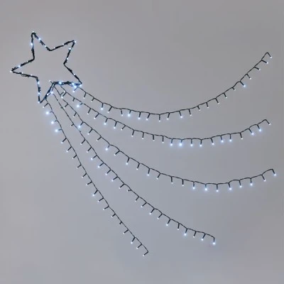 Αστέρι φωτιζόμενο με 150 LED λαμπάκια σε ψυχρό χρώμα φωτός με 8 λειτουργίες IP44 με 5m καλώδιο τροφοδοσίας Αστέρι φωτιζόμενο με 150 LED λαμπάκια σε ψυχρό χρώμα φωτός με 8 λειτουργίες IP44 με 5m καλώδιο τροφοδοσίας