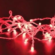 100 LED λαμπα΄κια σε σειρά ανά 5cm με μήκος 3m κόκκινο χρώμα φωτός & 8 προγράμματα με δυνατότητα επέκτασης έως 6 σετ