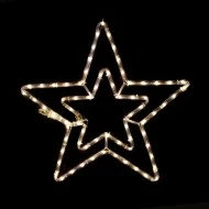 Επίστυλο σχέδιο DOUBLE STARS με 60 LED & 2.5m φωτοσωλήνα σε θερμό χρώμα φωτός IP44 46cm 1.5m καλώδιο τροφοδοσίας