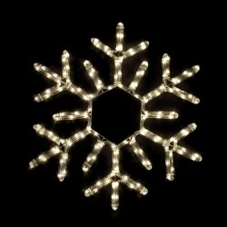 Επίστυλο σχέδιο SNOWFLAKE με 144 LED 6m φωτοσωλήνα με θερμό χρώμα φωτός & λειτουργία FLASH IP44 56cm 