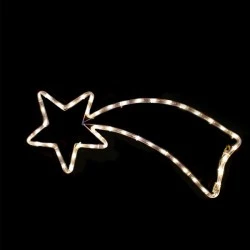 Επίστυλο σχέδιο Κομήτης με 48 LED & 2m φωτοσωλήνα σε θερμό χρώμα φωτός με λειτουργία FLASH IP20 68x29cm 