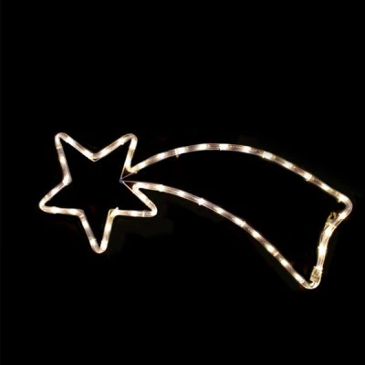 Επίστυλο σχέδιο Κομήτης με 48 LED & 2m φωτοσωλήνα σε θερμό χρώμα φωτός με λειτουργία FLASH IP20 68x29cm 
