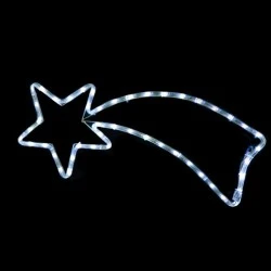 Διακομηστικό αστέρι με 48 LED & 2m μονοκα΄ναλο φωτοσωλήνα ψυχρό χρώμα φωτός με λειτουργία FLASH IP20 68x29cm