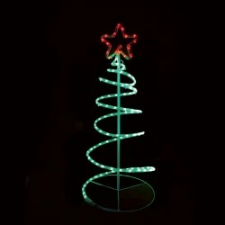 Διακοσμητικό SPIRAL TREE 120 LED 5m φωτοσωλήνας με κόκκινο - πράσινο χρώμα φωτός IP44 40x40x90cm Διακοσμητικό SPIRAL TREE 120 LED 5m φωτοσωλήνας με κόκκινο - πράσινο χρώμα φωτός IP44 40x40x90cm