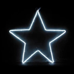 Αστέρι με 200 NEON LED λαμπάκια & 2m NEON DOUBLE SMD φωτοσωλήνα με ψυχρό χρώμα φωτός IP44 58X54CM