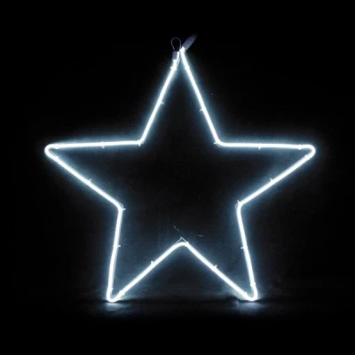 Αστέρι με 200 NEON LED λαμπάκια & 2m NEON DOUBLE SMD φωτοσωλήνα με ψυχρό χρώμα φωτός IP44 58X54CM