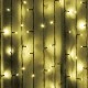 240 LED λαμπάκια 17W θερμό χρώμα φωτός κουρτίνα IP65 & διάσταση 200x100cm με δυνατότητα επέκτασης έως 8 σετ