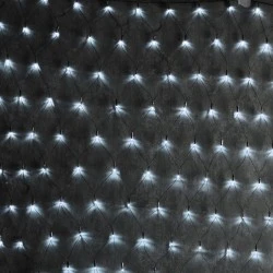 240 FLASH LED λαμπάκια δίχτυ 6W με ψυχρό χρώμα φωτός IP44 200x150cm & πράσινο καλώδιο