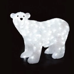 Διακοσμητική ακρυλική αρκούδα 6W 3D με 240 LED ψυχρό χρώμα φωτός  IP44 97x42x75cm 