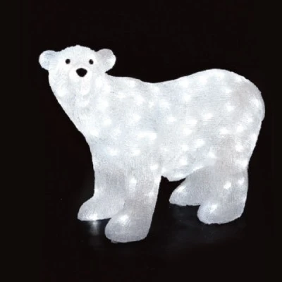 Διακοσμητική ακρυλική αρκούδα 6W 3D με 240 LED ψυχρό χρώμα φωτός  IP44 97x42x75cm 