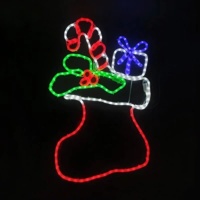 Διακοσμητικό κάλτσα με δώρα 31,5W 252 LED πολύχρωμα IP65 & διάσταση  53x78m με 1.5m καλώδιο τροφοδοσίας