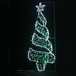 Διακοσμητικό επίστυλο CHRISTMAS TREE με 470 LED με ψυχρό - πράσινο χρώμα φωτός IP65 750x200cm