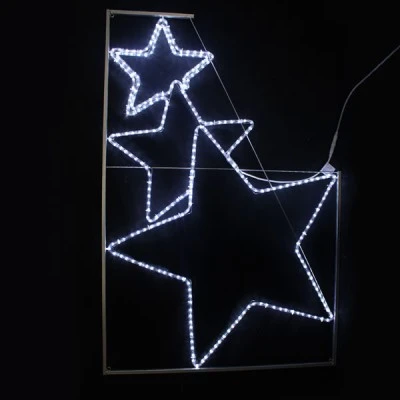 Επίστυλο σχέδιο THREE STARS με 288 LED & 8m φωτοσωλήνα με ψυχρό χρώμα φωτός IP44 με διάσταση 100x150cm Επίστυλο σχέδιο THREE STARS με 288 LED & 8m φωτοσωλήνα με ψυχρό χρώμα φωτός IP44 με διάσταση 100x150cm