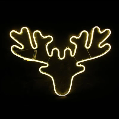 Χριστουγεννιάτικο σχέδιο Τάρανδος με 300 NEON LED & 3m NEON DOUBLE SMD φωτοσωλήνα σε θερμό χρώμα φωτός IP44