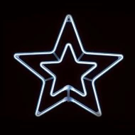 Επίστυλο σχε΄διο DOUBLE STARS με 300 NEON LED & 3m NEON DOUBLE SMD φωτοσωλήνα σε ψυχρό χρώμα φωτός IP65