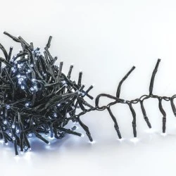 300 LED λαμπάκια σε σειρά 6W με ψυχρό χρώμα φωτός & 8 προγράμματα IP44 μήκος 5m με πράσινο καλώδιο