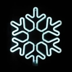 Χιονονιφάδα με 300 NEON LED & 3m NEON DOUBLE SMD φωτοσωλήνα σε ψυχρό χρώμα 40X40cm