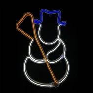 Χιονάνθρωπος με 300 NEON LED & 3m NEON DOUBLE SMD φωτοσωλήνα πολύχρωμο IP44 1.5m καλώδιο τροφοδοσίας
