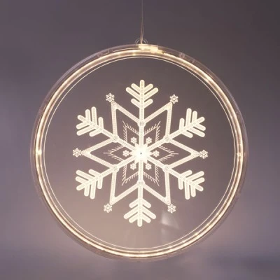 Διακοσμητικό 3D ακρυλικό χιονονιφάδα με 36 LED λαμπάκια σε θερμό χρώμα φωτός IP20 & USB διάφανο καλώδιο τροφοδοσίας 3m Διακοσμητικό 3D ακρυλικό χιονονιφάδα με 36 LED λαμπάκια σε θερμό χρώμα φωτός IP20 & USB διάφανο καλώδιο τροφοδοσίας 3m