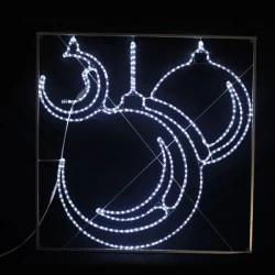 Επίστυλο σχέδιο THREE CHRISTMAS BALL με 414 LED με ψυχρό χρώμα φωτός IP44 διάσταση 120x120CM &1.5m καλώδιο τροφοδοσίας
