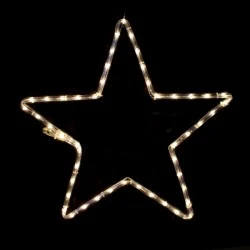Επίστυλο σχέδιο STAR με 48 LED 2m φωτοσωλήνα σε θερμό λευκό φως IP44  55cm & 1.5m καλώδιο τροφοδοσίας