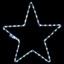 Επίστυλο σχέδιο STAR με 48 LED  2m φωτοσωλήνα με ψυχρό χρώμα φωτός IP44 55cm & 1.5m καλώδιο τροφοδοσίας