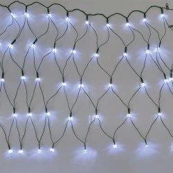 50 LED λαμπάκια δίχτυ με ψυχρό χρώμα φωτός & επέκταση έως 12 σετ IP44 με διάσταση 55x80cm