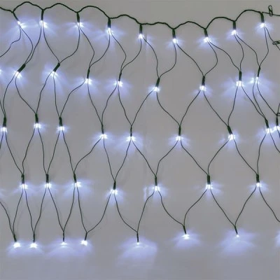 50 LED λαμπάκια δίχτυ με ψυχρό χρώμα φωτός & επέκταση έως 12 σετ IP44 με διάσταση 55x80cm
